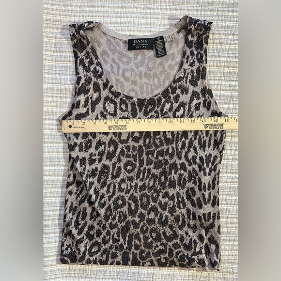 Dana Buchman Petite Leopard Tank Top, Size S - Picture 3 of 7